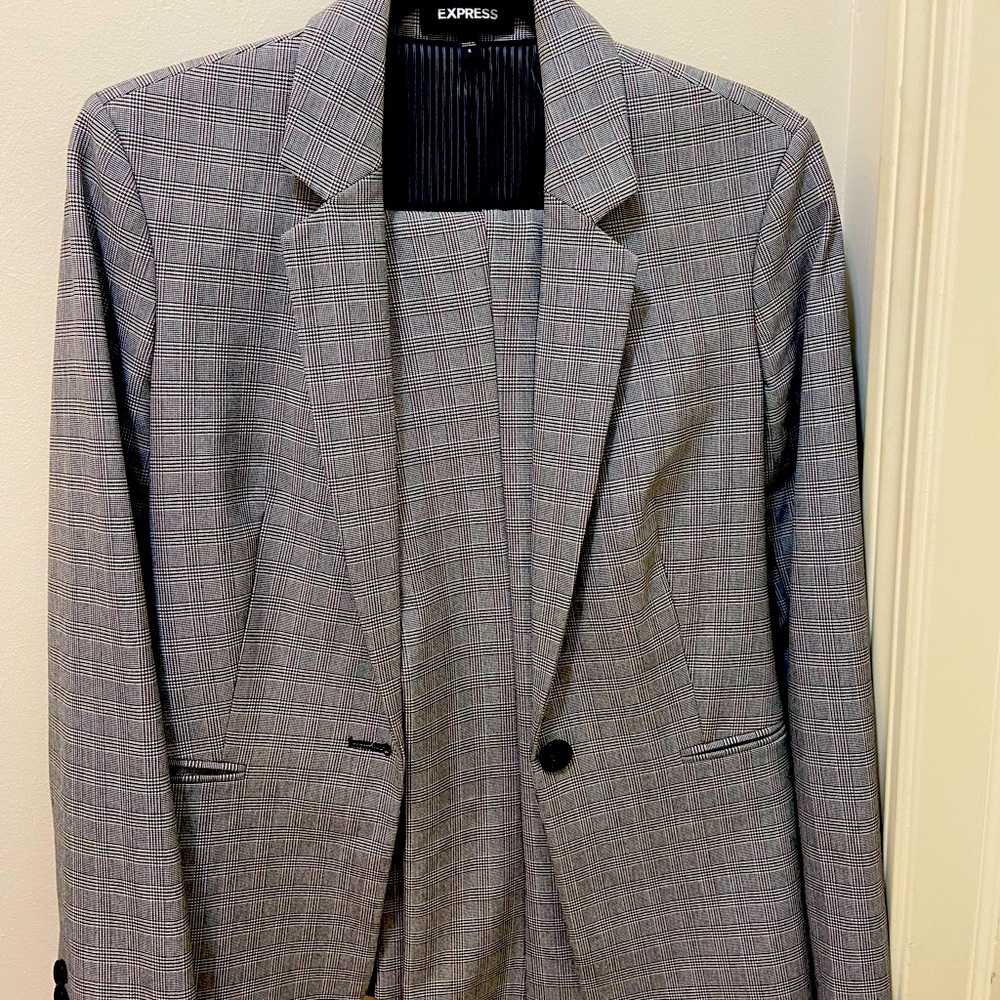 Grey Plaid Suit